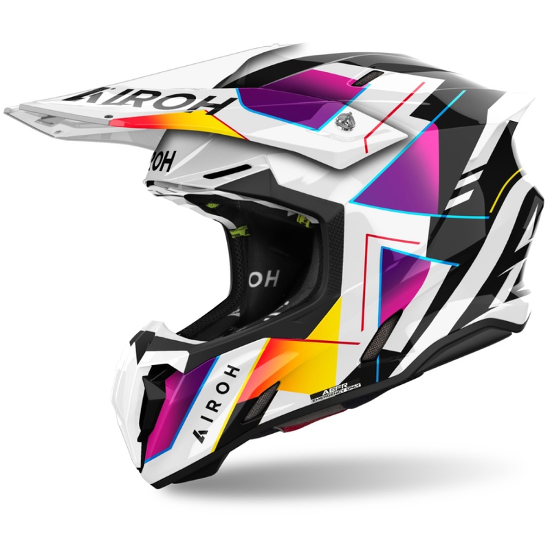 Casque motocross Airoh Twist 3 Rainbow brillant