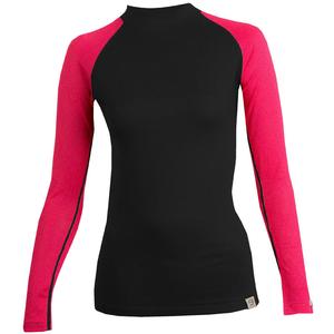 T-shirt thermique femme nanosilver® Kombi MERINO noir-rose