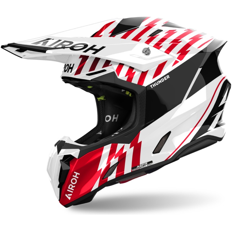 Casque cross Airoh Twist 3 Thunder rouge brillant