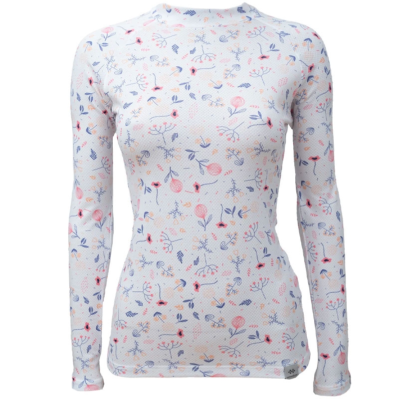 T-shirt thermique femme nanosilver® Bloom blanc