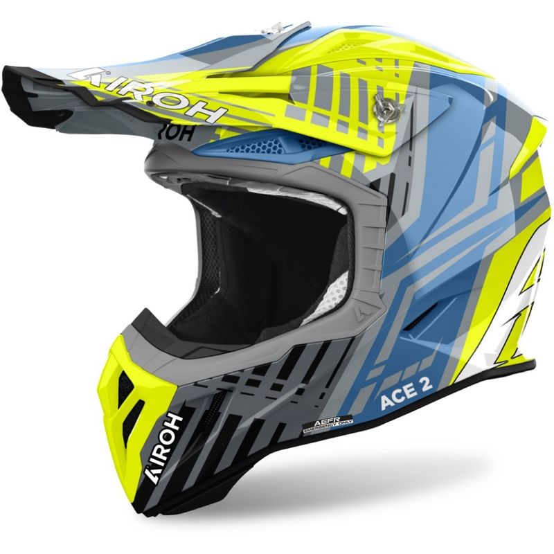 Casque de motocross Airoh Aviator Ace 2 Proud jaune brillant