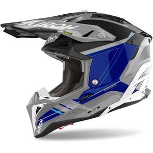 Casque motocross Airoh Aviator 3 Saber 2024 bleu brillant