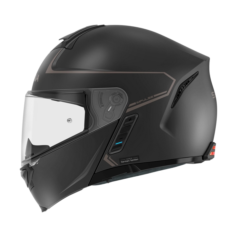 Casque moto modulable SENA avec casque Mesh Impulse noir mat