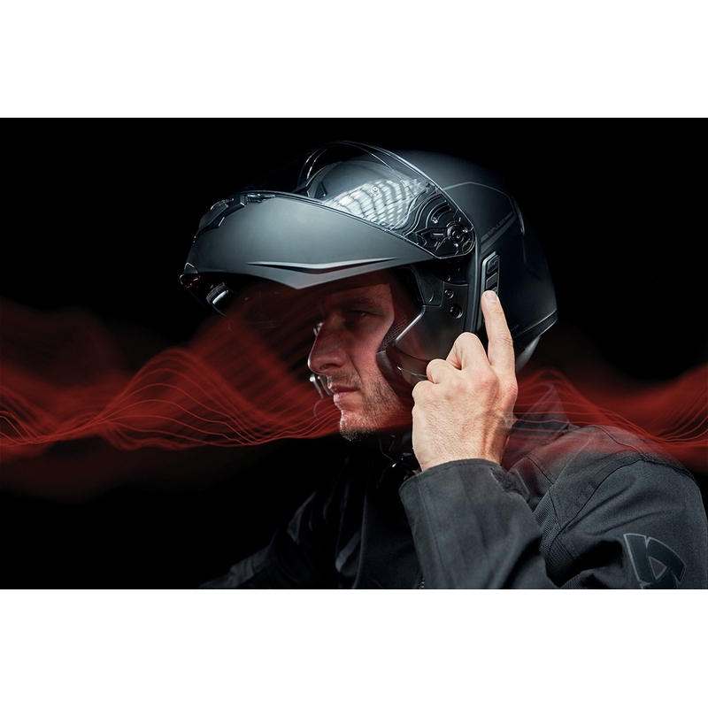 Casque moto modulable SENA avec casque Mesh Impulse noir mat