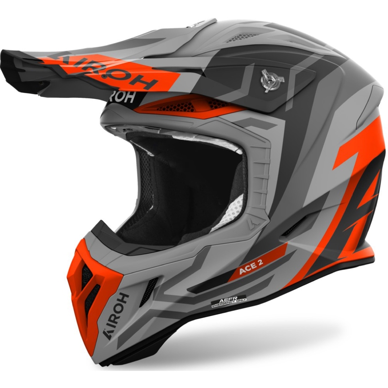 Casque de motocross Airoh Aviator Ace 2 Ground orange mat