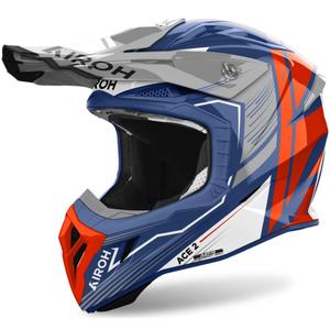 Casque Motocross Airoh Aviator Ace 2 Engine 2024 Bleu Brillant