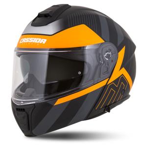 Casque moto modulable Cassida Modulo 2.1 Profile noir mat-gris-orange