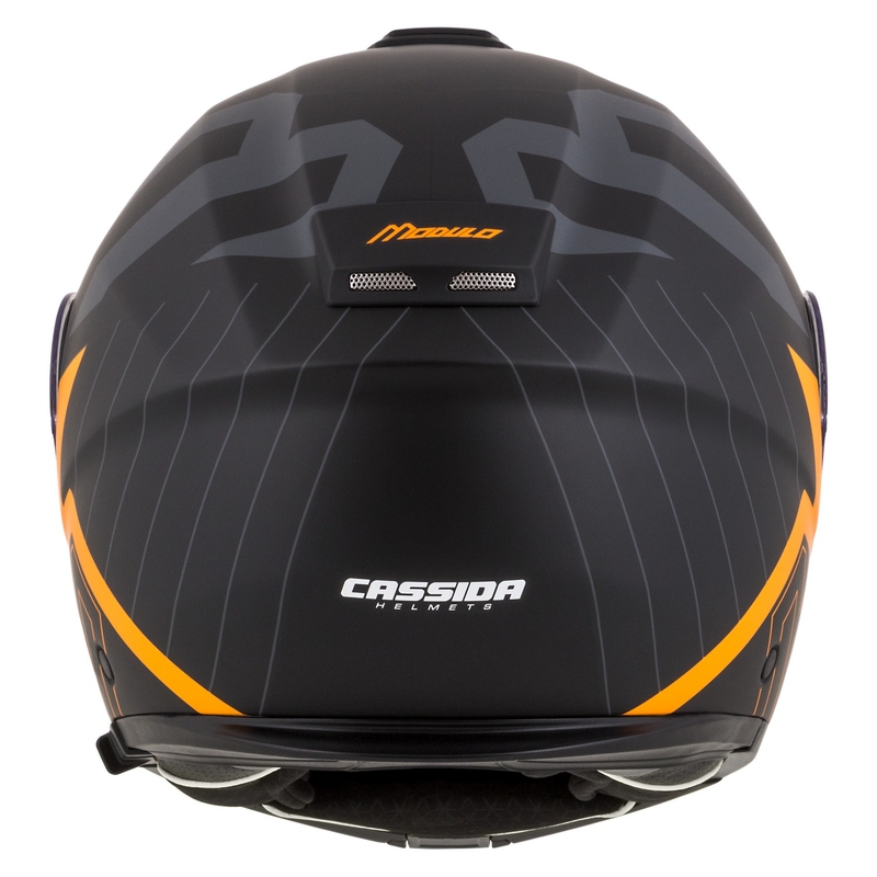 Casque moto modulable Cassida Modulo 2.1 Profile noir mat-gris-orange