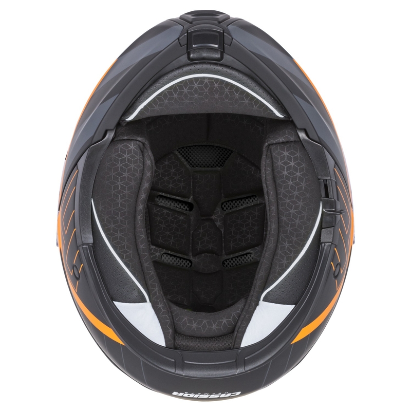 Casque moto modulable Cassida Modulo 2.1 Profile noir mat-gris-orange