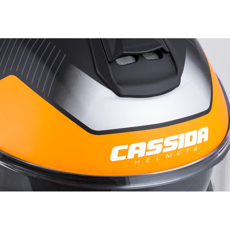 Casque moto modulable Cassida Modulo 2.1 Profile noir mat-gris-orange