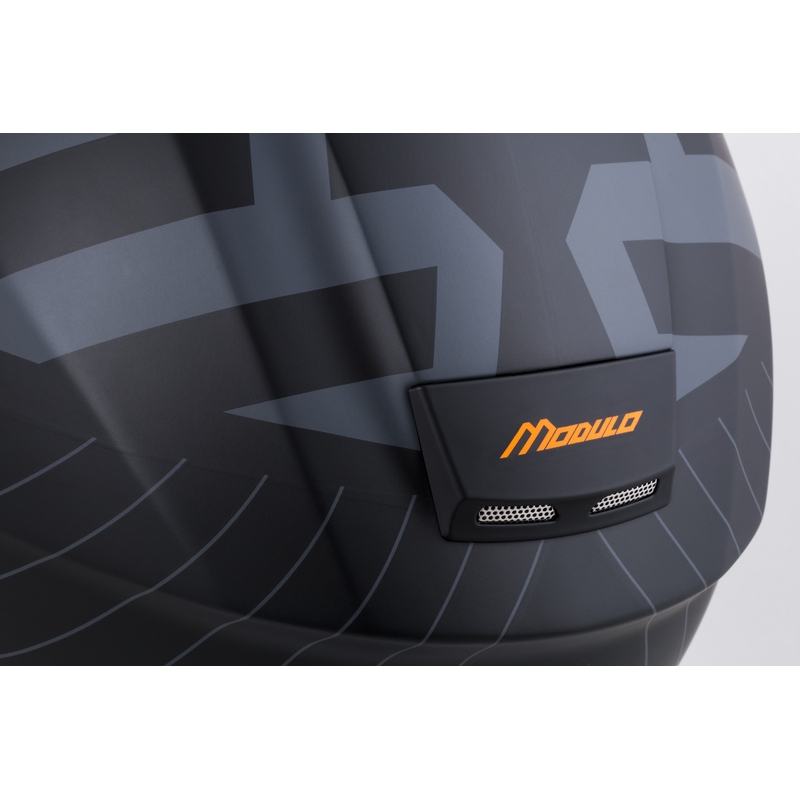 Casque moto modulable Cassida Modulo 2.1 Profile noir mat-gris-orange