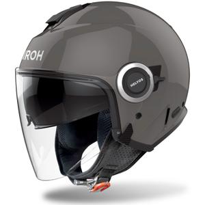 Casque moto ouvert Airoh HELYOS Couleur gris foncé brillant