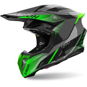 Casque motocross Airoh Twist 3 Shard 2024 vert brillant