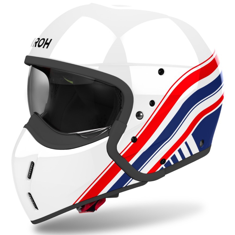 Casque moto modulable Airoh J110 Eon brillant blanc-bleu-rouge