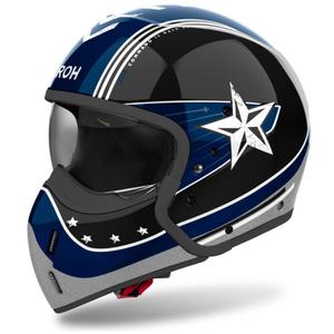Casque moto modulable Airoh J110 Command Bleu brillant