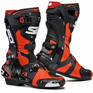 Bottes de moto SIDI REX rouge fluo-noir