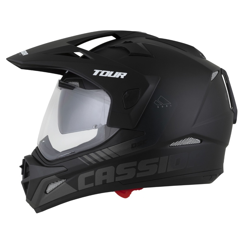 Casque Enduro Cassida Tour 2.0 Dual noir-gris mat avec visière noir mat