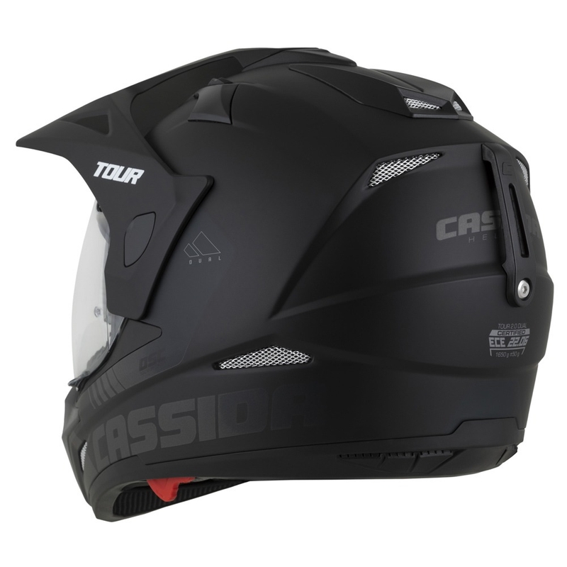 Casque Enduro Cassida Tour 2.0 Dual noir-gris mat avec visière noir mat