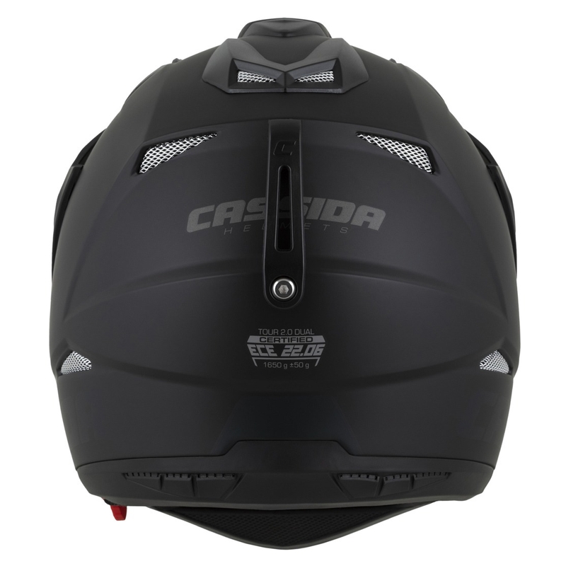 Casque Enduro Cassida Tour 2.0 Dual noir-gris mat avec visière noir mat