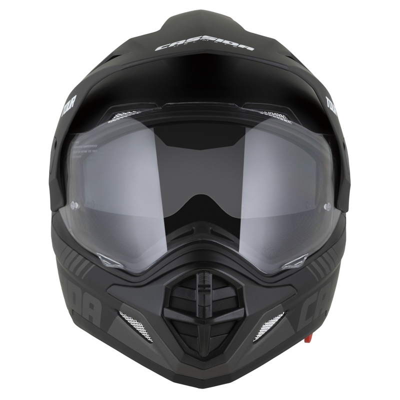 Casque Enduro Cassida Tour 2.0 Dual noir-gris mat avec visière noir mat