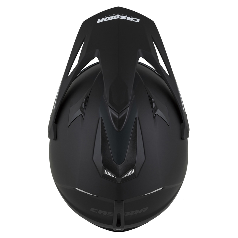 Casque Enduro Cassida Tour 2.0 Dual noir-gris mat avec visière noir mat