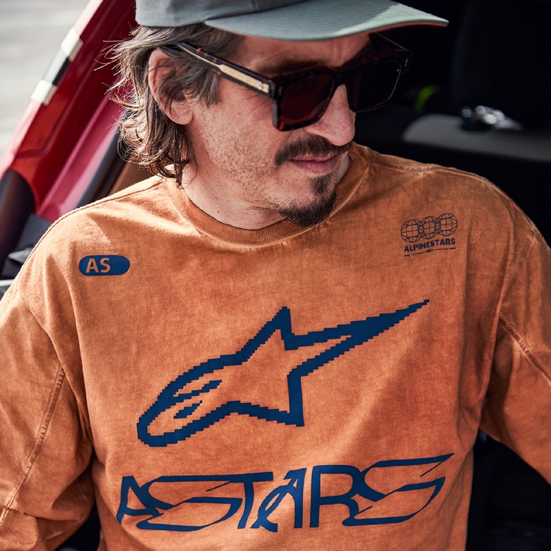T-Shirt Alpinestars Nook Knit Manche Longue Rouge