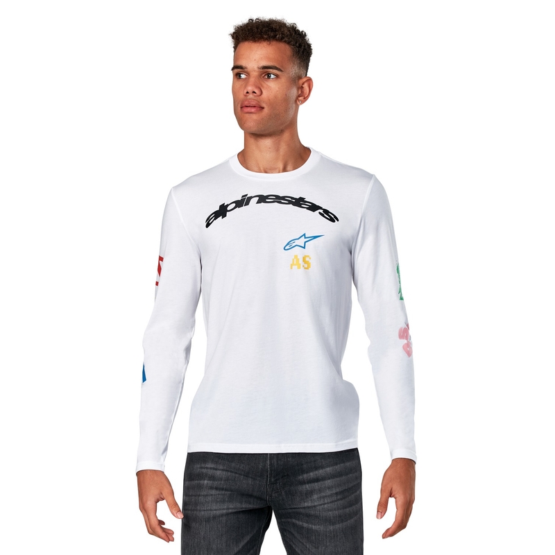 T-shirt Alpinestars Brundo CSF manches longues blanc