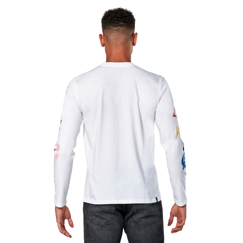 T-shirt Alpinestars Brundo CSF manches longues blanc