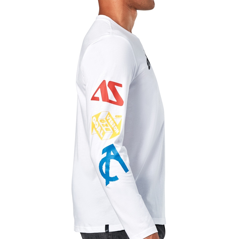 T-shirt Alpinestars Brundo CSF manches longues blanc