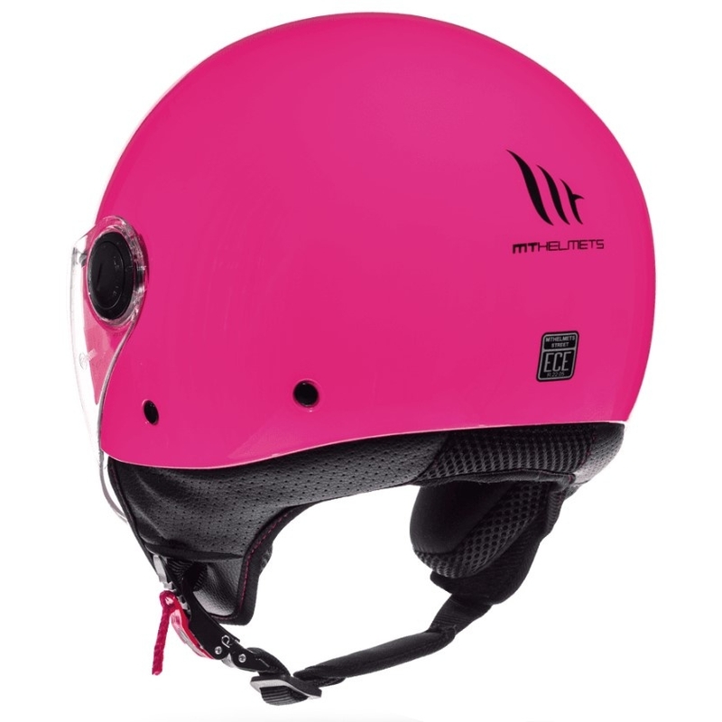 Přilba na motorku otevřená MT Street růžová