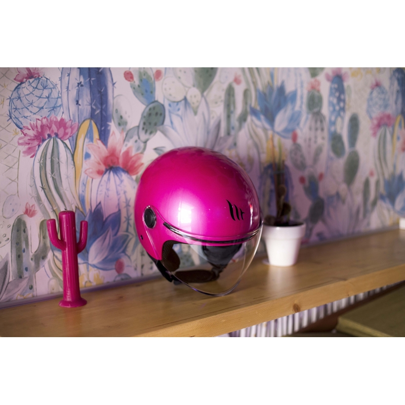Přilba na motorku otevřená MT Street růžová