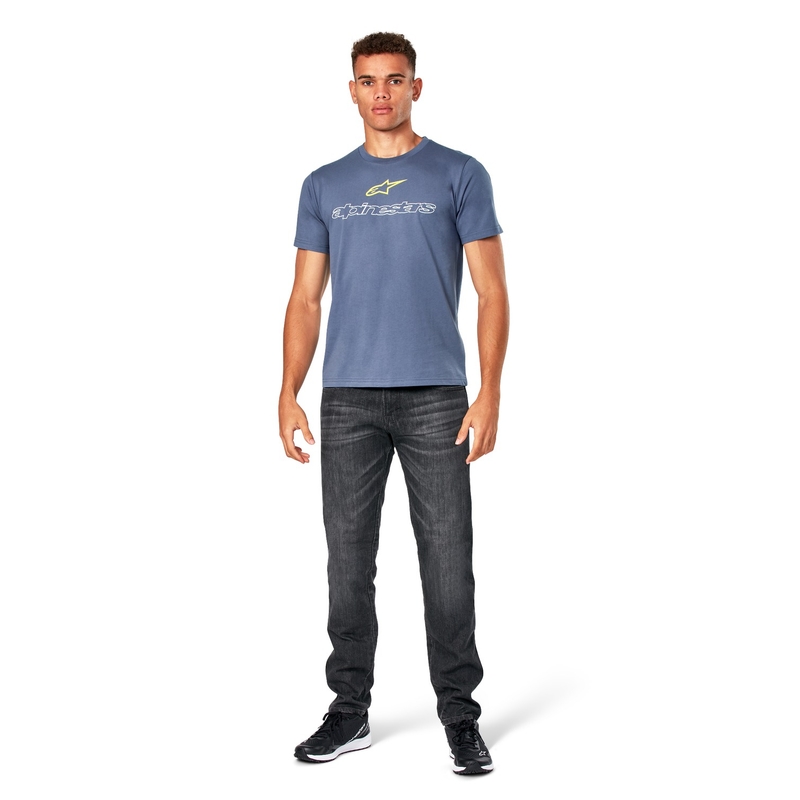T-shirt Alpinestars Linear Trace CSF bleu