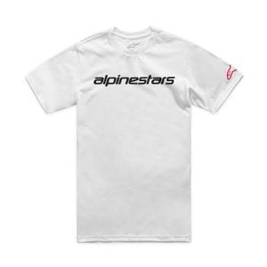 T-shirt Alpinestars Linear Wordmark 2.0 CSF blanc-rouge-noir