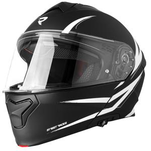 Casque moto modulable Street Racer Fury noir mat-blanc