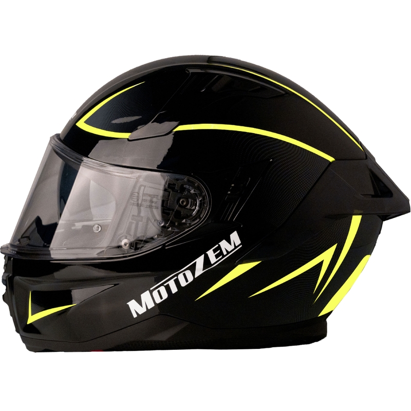Casque moto intégral Motozem Guardian noir-jaune