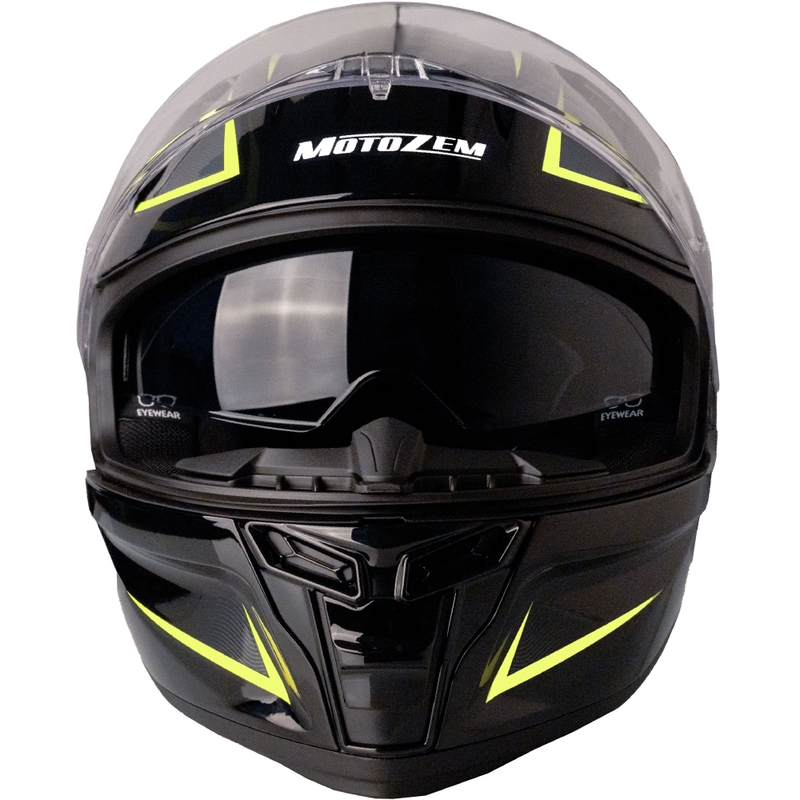 Casque moto intégral Motozem Guardian noir-jaune