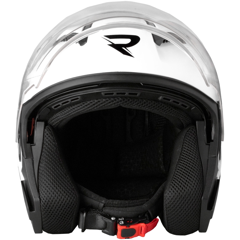 Casque moto ouvert Street Racer Sonic blanc brillant-noir