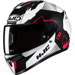 Casque moto intégral HJC C10 Aspa MC1 blanc-noir-rouge