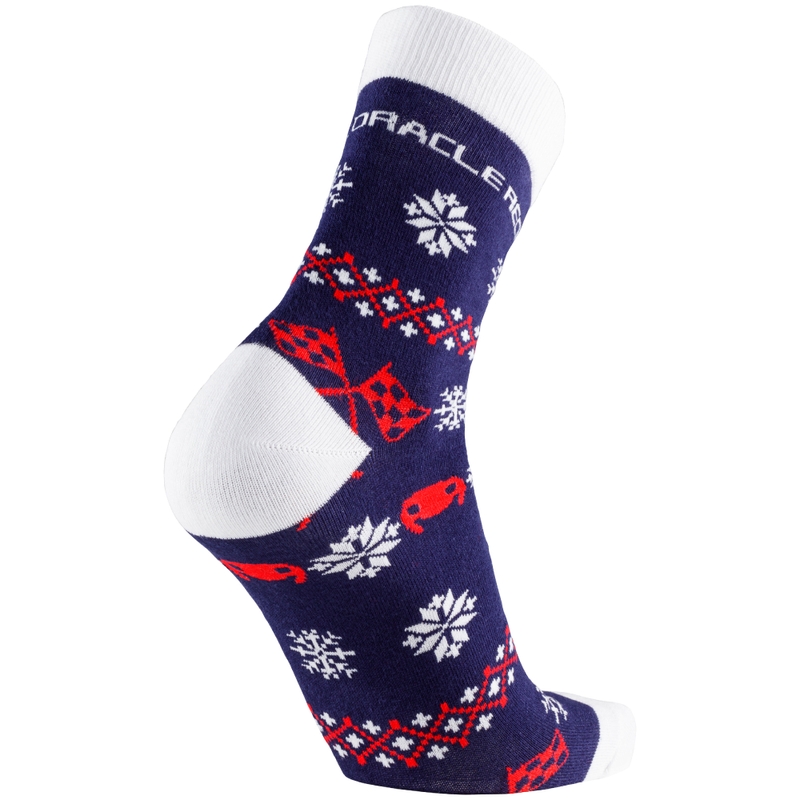 Chaussettes Oracle Red Bull Racing - Édition Noël bleu-blanc-rouge
