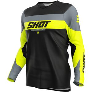 Maillot de motocross enfant Shot Draw League jaune fluo