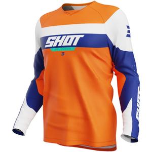 Maillot de motocross orange Shot Draw League enfant