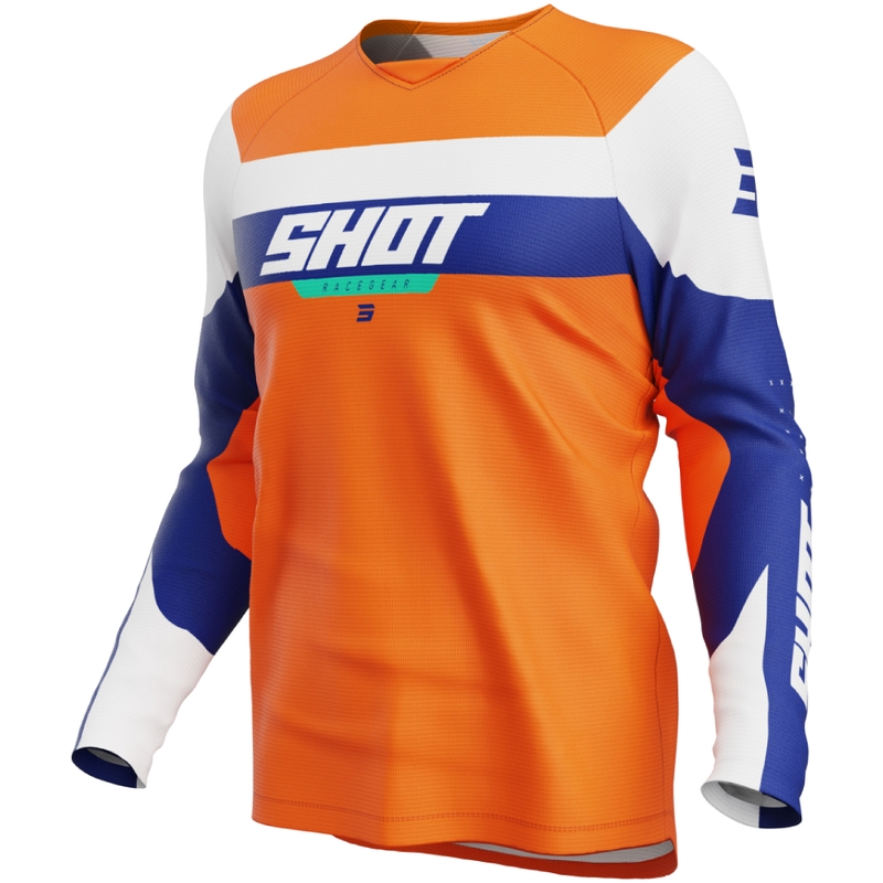 Maillot de motocross orange Shot Draw League enfant