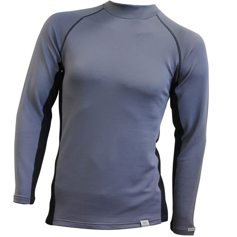 T-shirt thermique homme nanosilver® Merino Stone gris-noir soldes