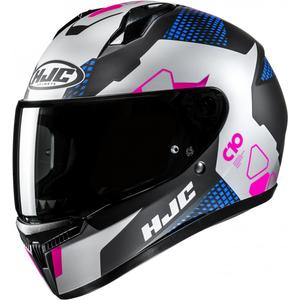 Casque Moto Intégral HJC C10 Aspa MC28SF Noir-Bleu-Rose-Argent