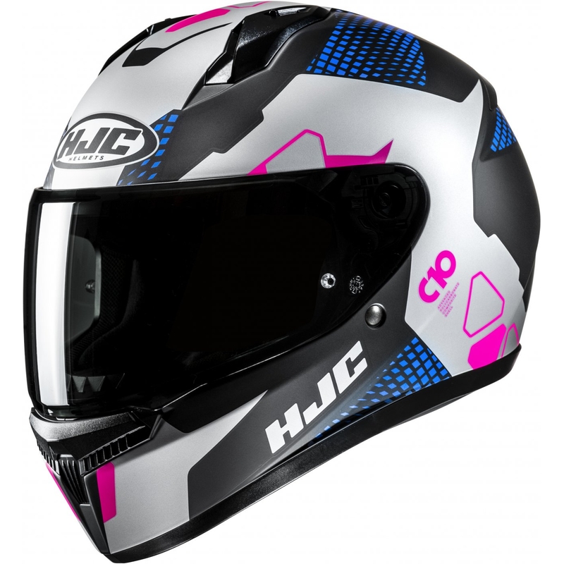 Casque Moto Intégral HJC C10 Aspa MC28SF Noir-Bleu-Rose-Argent