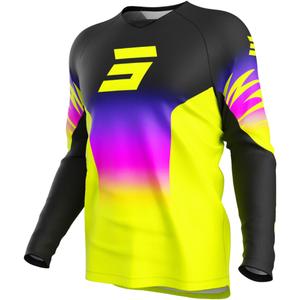 Maillot motocross enfant Shot Draw X-Trem jaune fluo