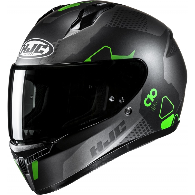 Casque moto intégral HJC C10 Aspa MC4SF noir-gris-vert