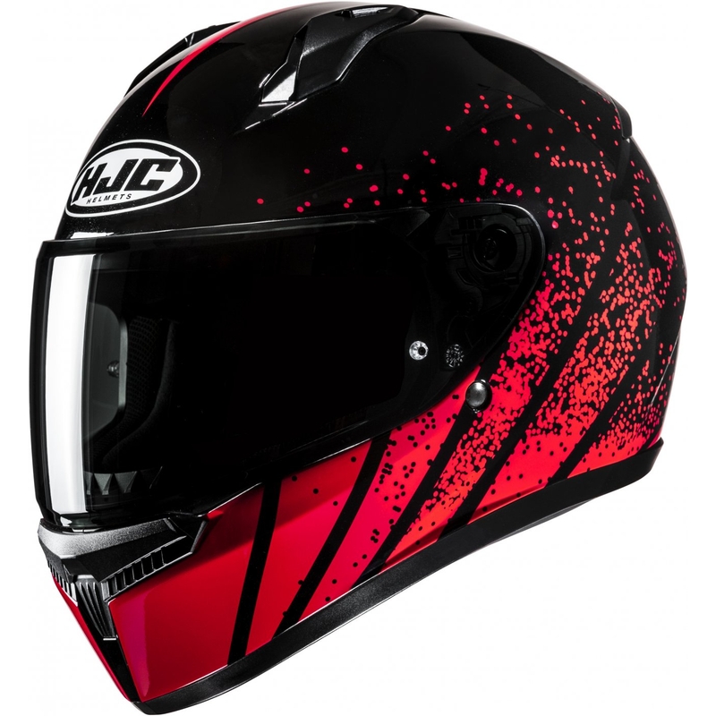 Casque moto intégral HJC C10 Haven MC1 noir-rouge