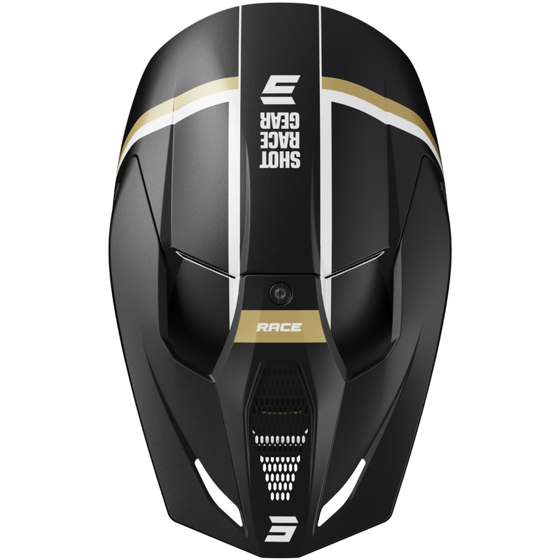 Casque cross Shot Race Mythic noir-or mat