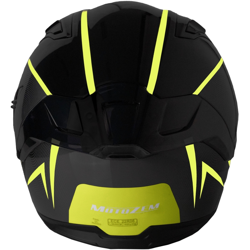 Casque moto intégral Motozem Guardian noir-jaune